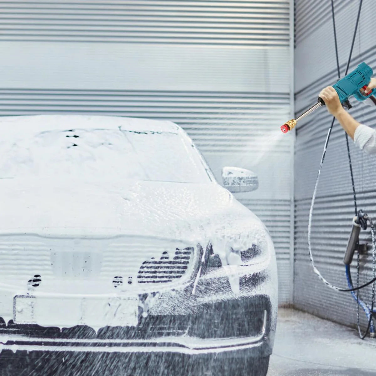 88vf Car Washer Gun Wireless High Pressure Washer Water Spray Gun (1 Set)