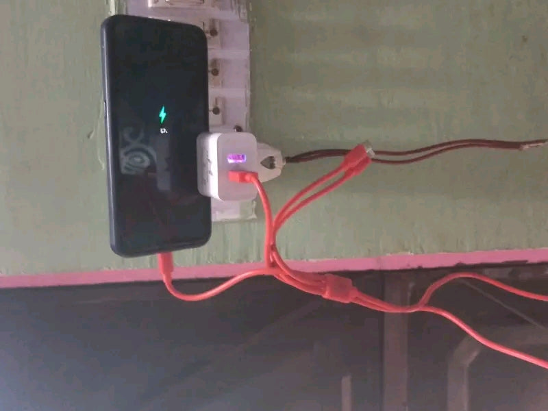 DUAL Fast Charger 3.1 cable, Mico, Types-c , i-phone